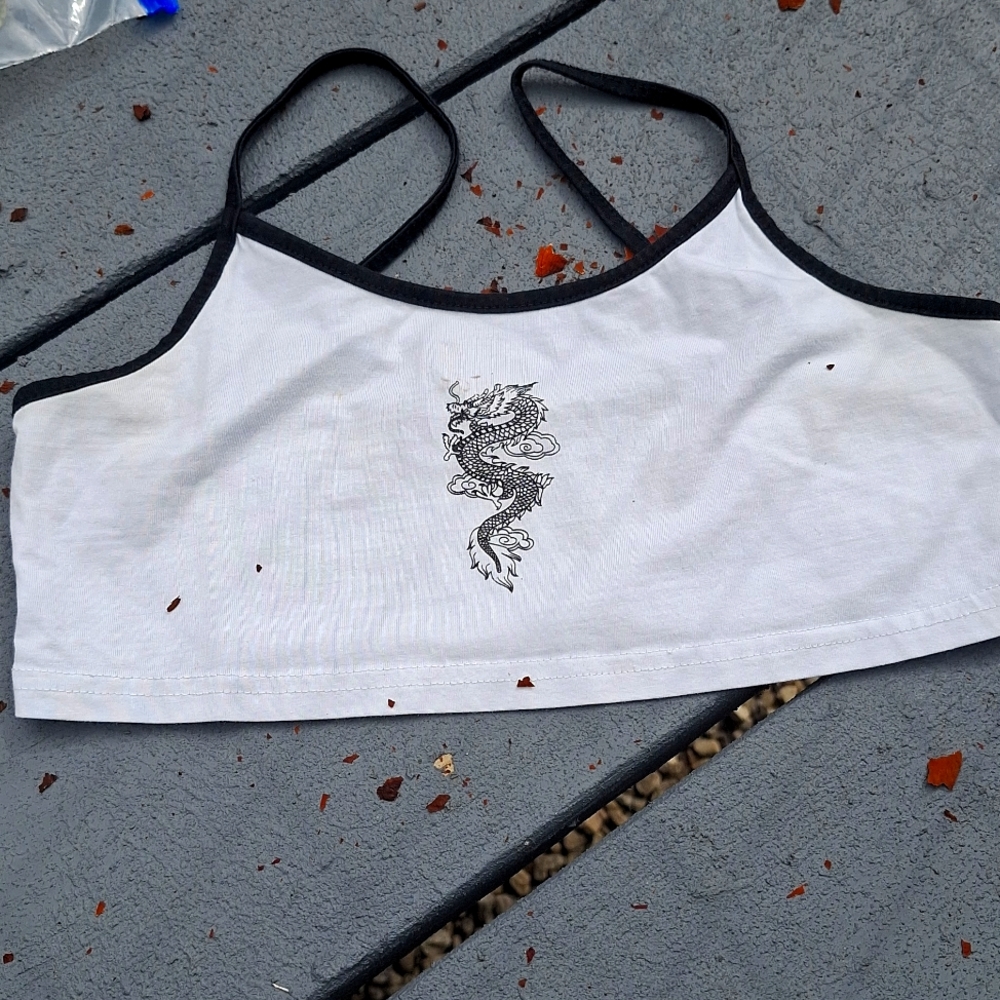 White Shein crop top